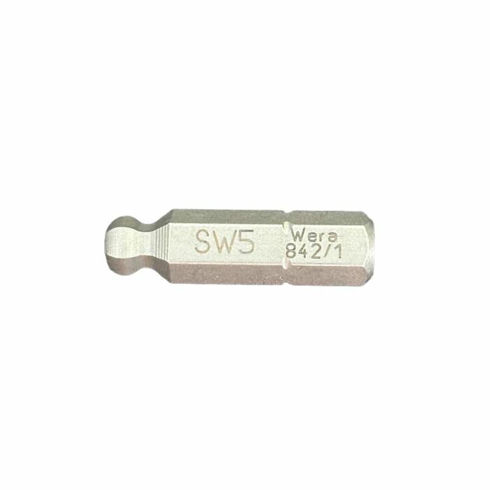 Wera ヴェラ 六角ボールポイントビット　842/1 Z bits 5.0 x 25 mm（05056356001）
