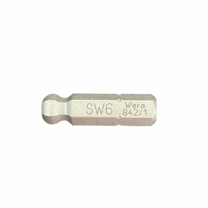 Wera 842/1 Z bits 6.0 x 25 mm 六角ボールポイントビット（05056358001） 対辺 6.0mm 全長 25 mm ■モニター環境により実際の商品の発色と異なる場合があります。パッケージデザインやサイズ表記等予告なく変更する場合がございます。
