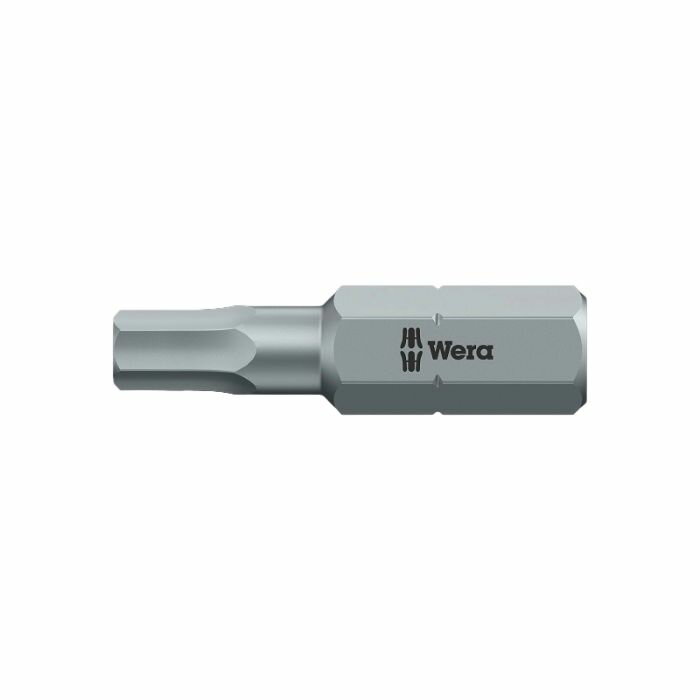 Wera 840/1 Z HEX4 x 25 mm 六角ビット（05056320001） 六角（HEX4）ビットです。 全長25 mmのショートサイズです。 Weraの六角「Hex-Plus」は面取りされた六角です。 「角」ではなく「辺」で、 「点」ではなく「面」で六角に接し、対象のナット・ボルトを回します 万が一、過度なトルクやカムアウトによって変形したネジ穴に遭遇しても、この面接触は効果を発揮します。 面接触がトルク伝達能力を向上させ（20％　wera公称）小さな力で大きな力を与えます。 「 Tool-Check PLUS 1（05049055001）」、「 Tool-Check PLUS（05056490001）」などに入っている 840/1 Z bits と同じものになります。 ■モニター環境により実際の商品の発色と異なる場合があります。パッケージデザインやサイズ表記等予告なく変更する場合がございます。