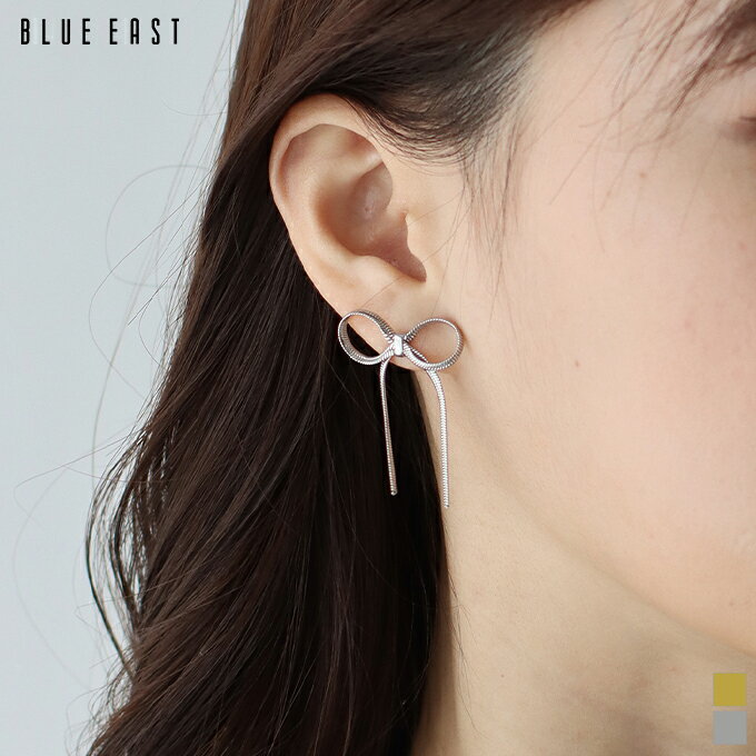 楽天BLUEEAST　ブルーイーストピアス アクセサリー リボンピアス リボン メタル スネークチェーン レディース 両耳用 春 夏 秋 冬 かわいい おしゃれ きれいめ フェミニン カジュアル 雑貨 トレンド BLUEEAST【ネコポス】