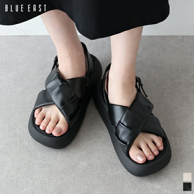 【送料無料】クロスベルト厚底コンフォートサンダル