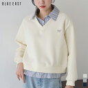 【SALE/20%OFF】シャツドッキングスウェット レディース 長袖 トレーナー プルオーバー スウェット リボンモチーフ ビジュー ゆったり カジュアル シンプル おしゃれ トレンド かわいい 春 秋 冬 BLUEEAST