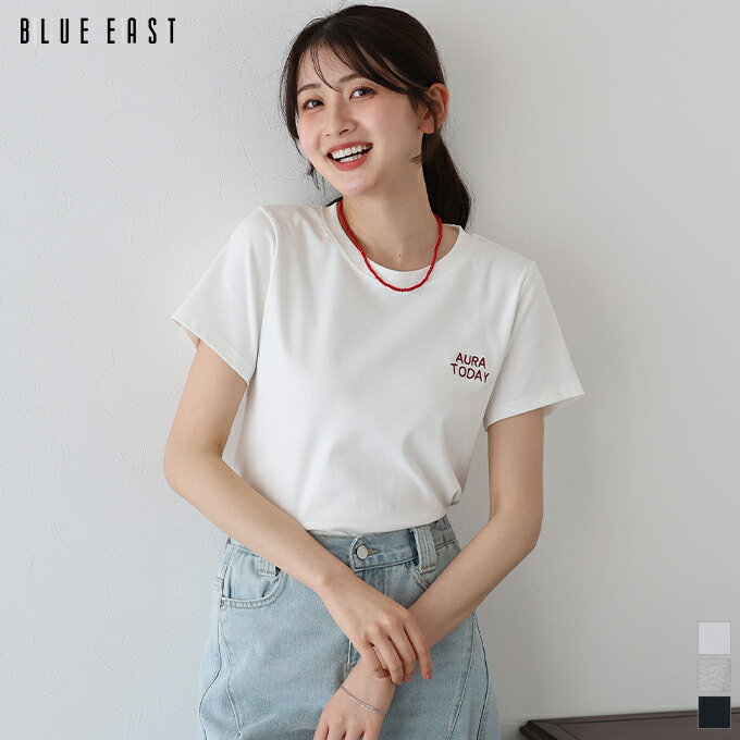 乐天商城 - 【SALE／20%OFF】ワンポイントロゴ刺繍Tシャツ【メール便】