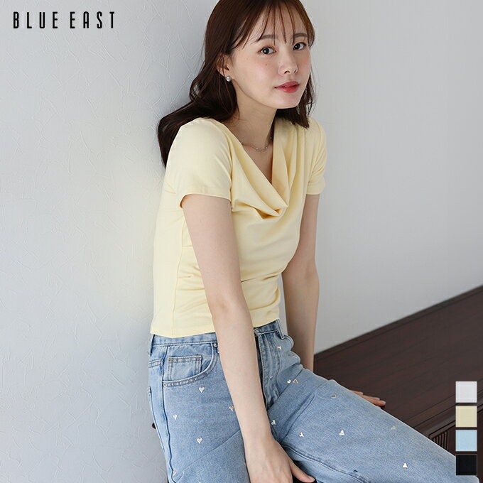 Rakuten - 【SALE／30%OFF】半袖ドレープネックTシャツ【メール便】
