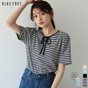 【7/18 10:59まで!640円OFF中】【新色追加】パイピングリボンタックTシャツ【ネコポス】