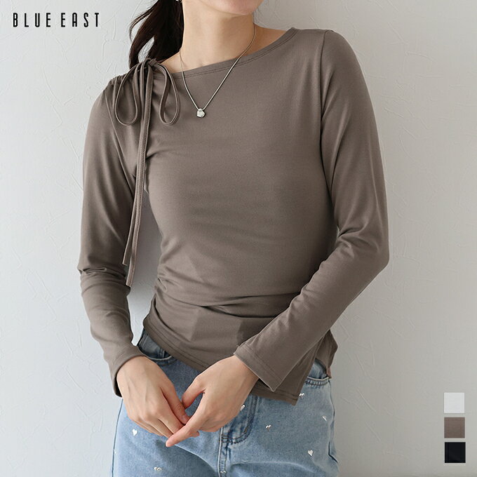 乐天商城 - 【SALE／50%OFF】リボンアシンメトリーカットソー【メール便】