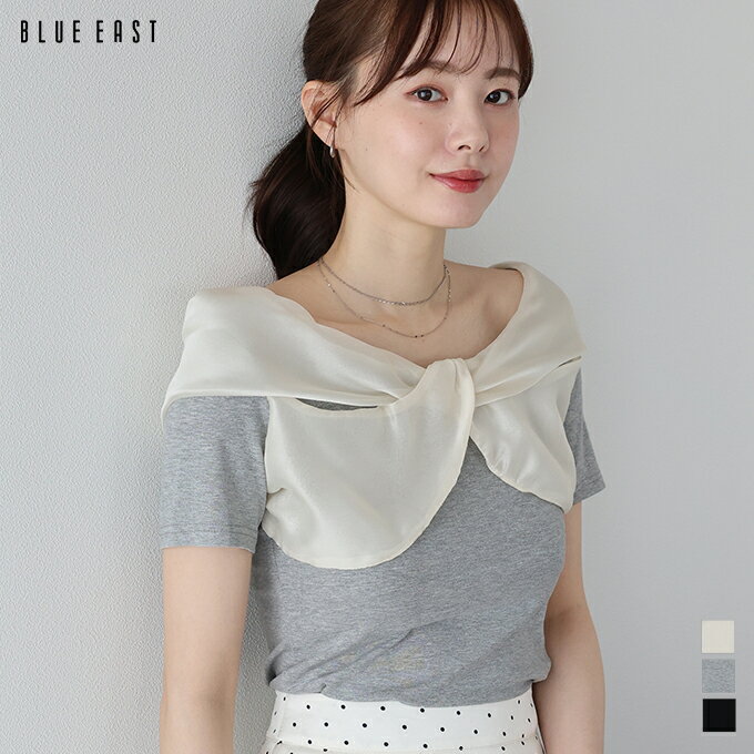Rakuten - 【送料無料】シアーリボンドッキングカットソー【メール便】