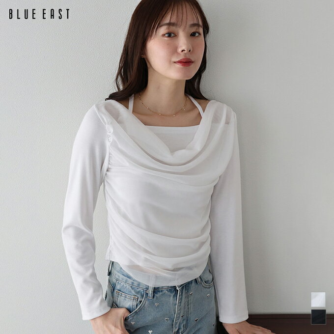 Rakuten - 【送料無料】レイヤードチュールドレープTシャツ【メール便】