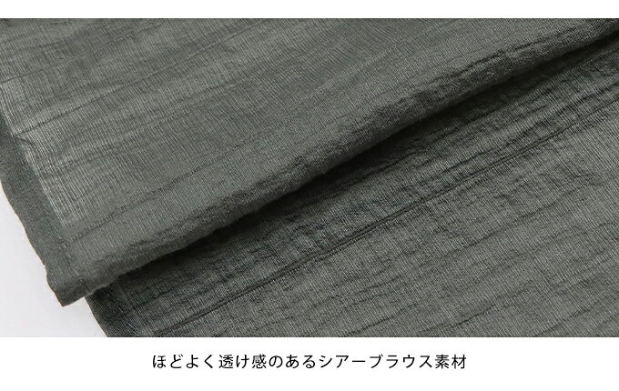 【9/11 13:59まで！タイムセールクーポン利用で10%OFF】【送料無料】シアーラッフルブラウス【メール便】 blueeast-10013859 BLUEEAST ブルーイースト サンプル画像2