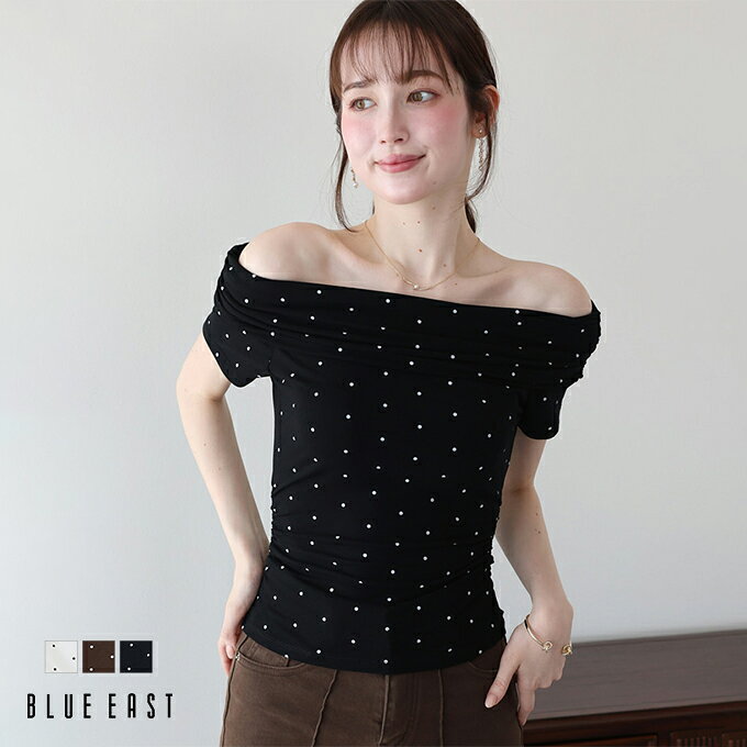 楽天市場】ドット 水玉（ネックラインオフショルダー）（Tシャツ