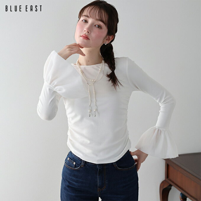 フレアスリーブドッキングカットソー