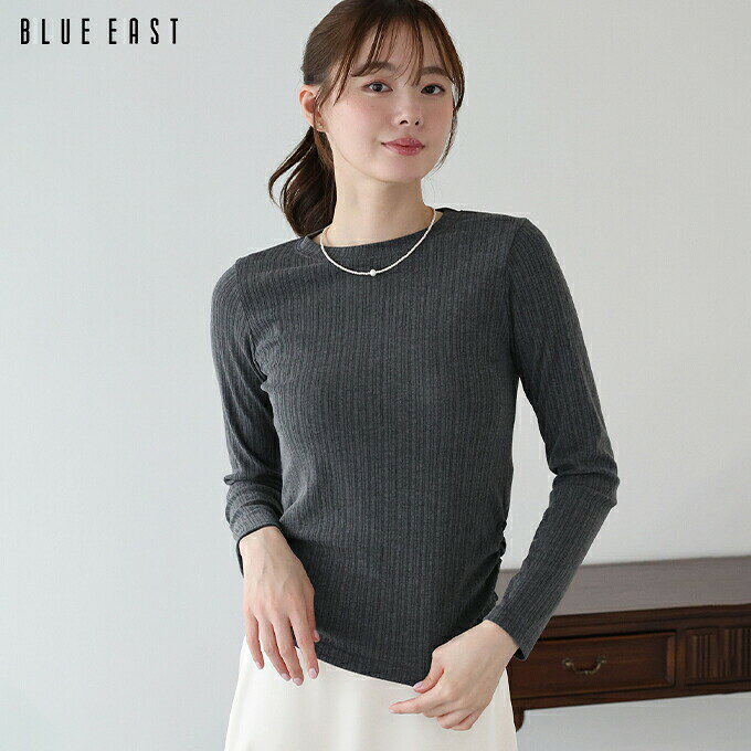 Rakuten - 【5/1 13:59まで！タイムセール／10%OFF中】サイドギャザーシアーリブカットソー【メール便】