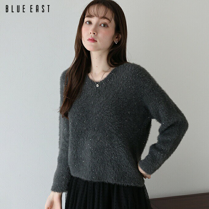 Rakuten - 【5/1 13:59まで！タイムセール／30%OFF中】スパンコールラメシャギーニット