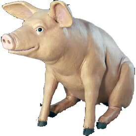 乐天商城 - 代引不可-アニマルビッグフィギュアシリーズ【ゆかいな豚（ブタ）-w 】（等身大フィギュア）送料別途見積