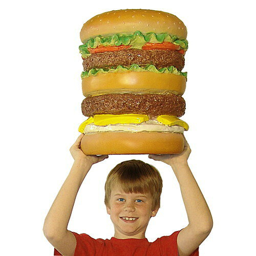ハンバーガー 椅子 いす チェア イス Hamburger chair スツール 店舗 ディスプレイ 看板 オブジェ、子供部屋 展示 陳列 内装 装飾 飾付 おもしろ雑貨 [イースね] 腰掛け 腰かけ 腰掛 Fun Stool *代引不可 [2]