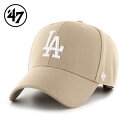 47 ドジャース エムブイピー キャップ 帽子 ベージュ Dodgers ’47 MVP Khaki x White Logo -BEIGE-