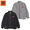 NEW YORK BURST NYB j[[No[Xg [NVc WbvAbv ubNfj qbR[ ubN/XgCv M-XL WORK ZIP L/S SHIRT -2.COLOR-