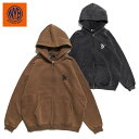 NEW YORK BURST NYB ニューヨークバースト ジップパーカー ジップフーディー ピグメント加工 ブラック/ベージュ M-XL OG PIGMENT...