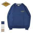 Almond Surf アーモンドサーフ BOX LOGO メンズ/レディース ネイビー/アイボリー/ナチュラル S-XL CR2211【トレーナー スウェットトレーナー スウェット スエット バックプリント ボックスロゴ カリフォルニア サーフ おしゃれ ブランド ベージュ】