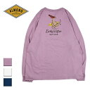 Almond Surf アーモンドサーフ EARLY OFTEN メンズ/レディース ピンク/ホワイト/ネイビー S-XL LS2352【Tシャツ 長袖 長袖Tシャツ ロングTシャツ ロンT カットソー ポケット カモメ 動物 日本製 カリフォルニア サーフ サーフブランド おしゃれ ブランド 白 紺】