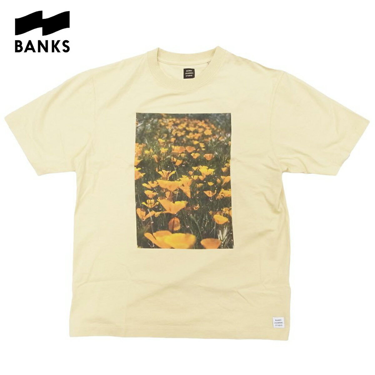 BANKS バンクス ZAK BUSH FOLWERS TEE メンズ/レディース ライトレモン S-L ATS0589 OOO