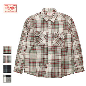 BIG MIKE ビッグマイク HEAVY FLANNEL CHECK SHIRTS メンズ オフXミント/グレーXレッド/グレーXサックス/ホワイトXブラック M-XL【フランネルシャツ チェックシャツ ネルシャツ シャツ 長袖 ワークシャツ チェック カジュアル おしゃれ ブランド アメカジ】