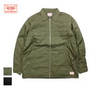 BIG MIKE ビッグマイク ZIP SHIRT OUTER メンズ オリーブ/ブラック M-XL【シャツジャケット ジップシャツ ジップジャケット ジャケット シャツ ワークジャケット ワークシャツ 無地 おしゃれ ブランド アメカジ ミリタリー アメカジブランド カーキ 緑 黒】