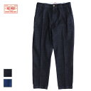 BIG MIKE ビッグマイク PIN TACK DENIM CHINO PANTS メンズ ダークインディゴ/ライトインディゴ 28-34【チノパンツ デニム タックパン..