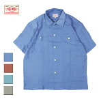 BIG MIKE ビッグマイク 2POCKET SQUARE S/S SHIRTS メンズ ブルーグレー/ダークピンク/エメラルドグリーン/サンド M-XL【シャツ 半袖 アロハシャツ ワークシャツ レーヨン 無地 シンプル カジュアル おしゃれ ブランド アメカジ アウトドア アメカジブランド 青】