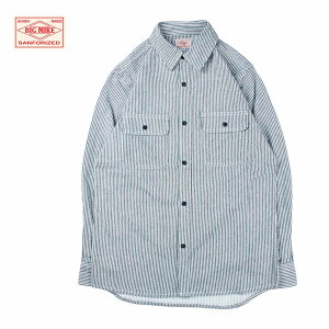 BIG MIKE ビッグマイク HEAVY FLANNEL SHIRTS メンズ ヒッコリー S-XL【フランネルシャツ シャツ 長袖 ネルシャツ ワークシャツ ヘビーネルシャツ ヘビーウェイト おしゃれ ブランド アメカジ アウトドア アメカジブランド ストライプ 青】