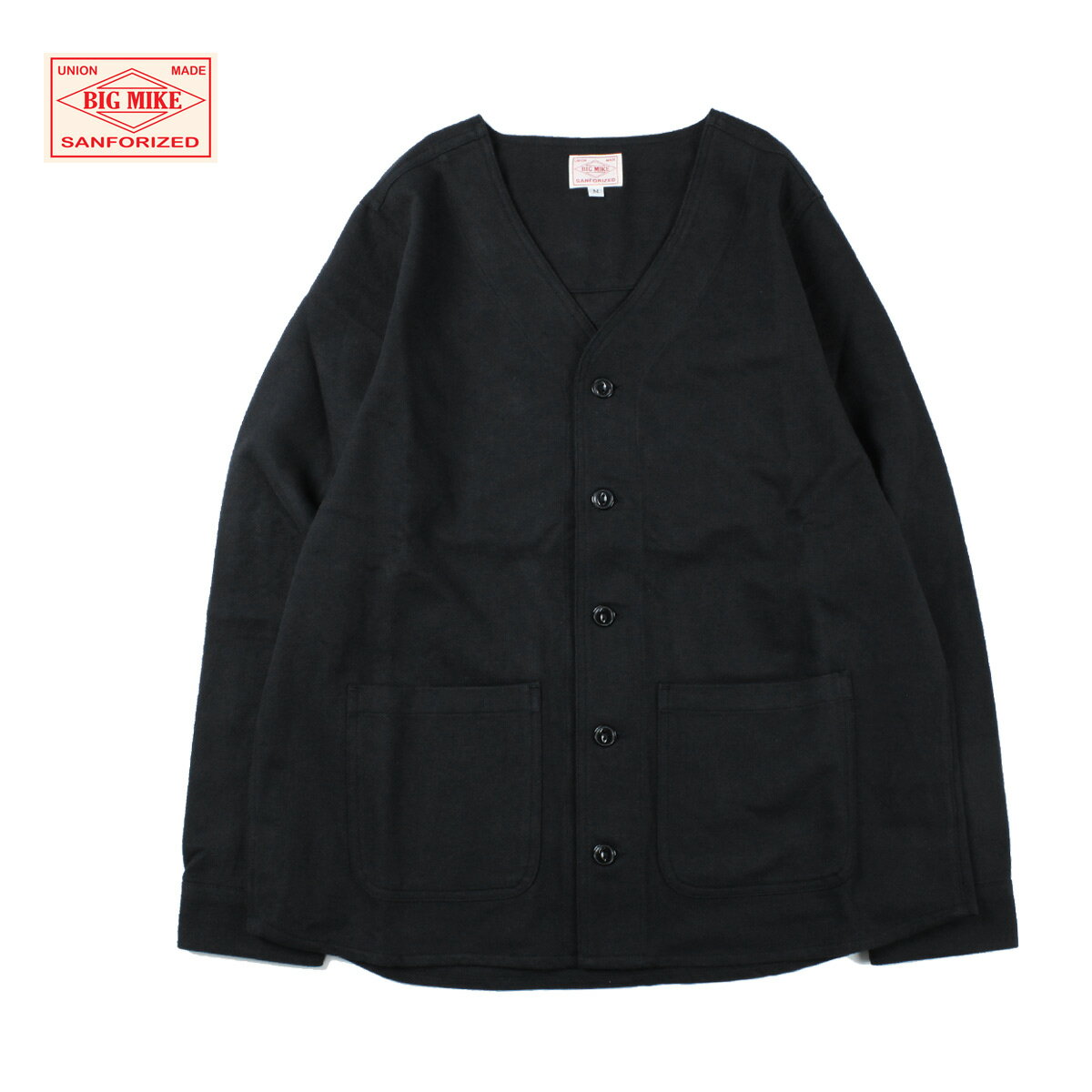 BIG MIKE ビッグマイク FLANNEL CARDIGAN メンズ ブラック M-XL