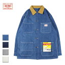 BIG MIKE ビッグマイク DENIM WORK COVERALL メンズ ライトインディゴ/ダークインディゴ/ヒッコリー/キナリ M-XL【カバーオールジャケット ジャケット デニム ワークジャケット デニム生地 無地 カジュアル おしゃれ ブランド アメカジ ワークブランド 青 生成り】