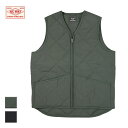 BIG MIKE ビッグマイク QUILTING FREEZER VEST メンズ オリーブ/ブラック M-XL【フリーザーベスト ベスト ダウンベスト ワークベスト キルティング 軽量 中綿 おしゃれ ブランド アメカジ アウトドア アメカジブランド カーキ 緑 黒】