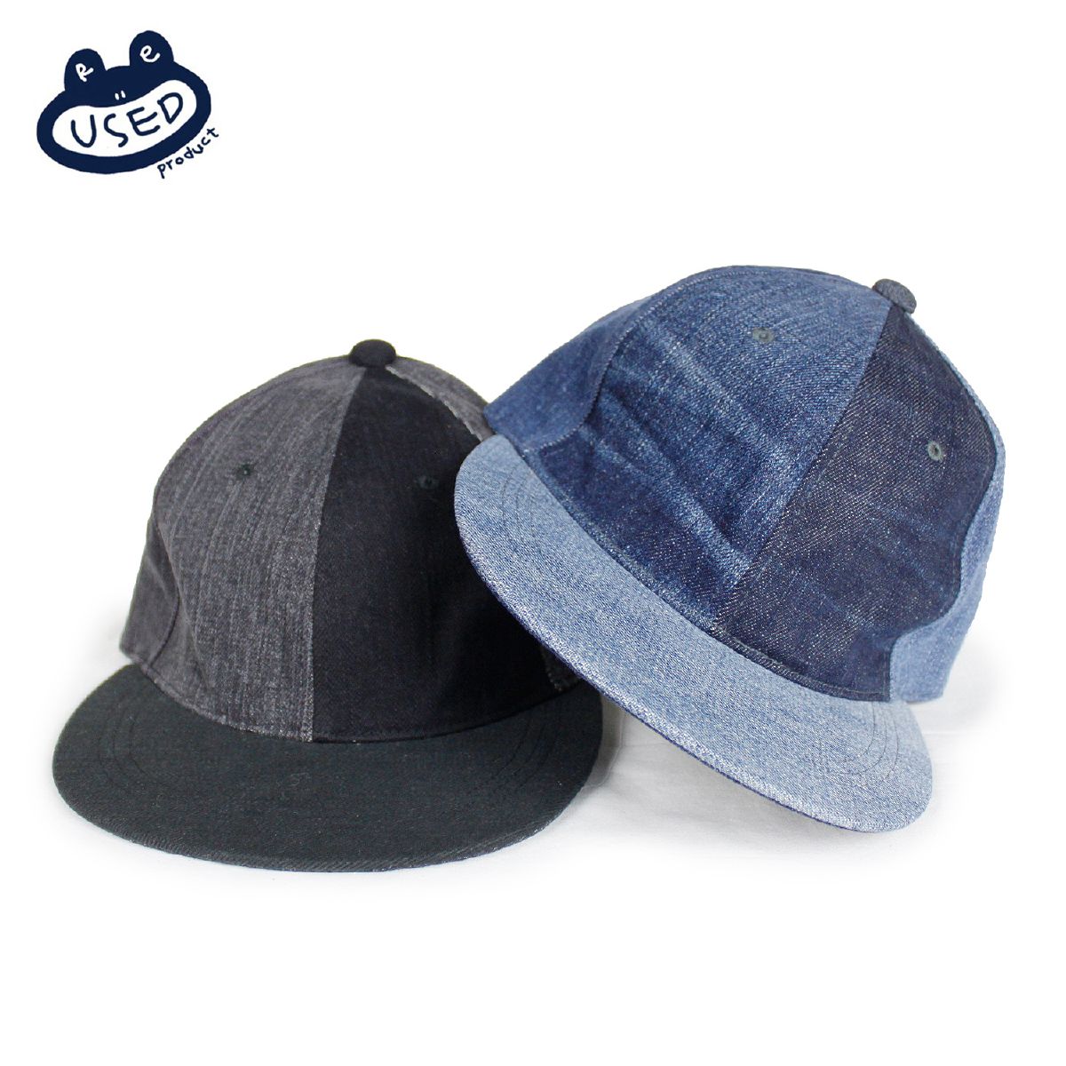 feel so easy/Reused Product REUSED DENIM CAP メンズ/レディース ブルー/ブラック FREE【デニムキャップ デニム 日本製 日本 ハンドメイド ジーンズ ヴィンテージ ビンテージ ブランド】