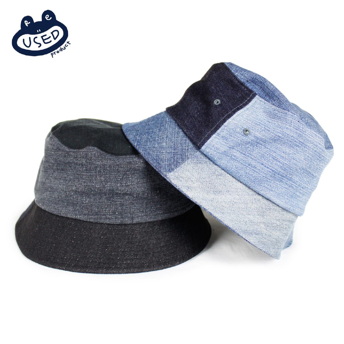 feel so easy/Reused Product REUSED DENIM HAT メンズ/レディース ブルー/ブラック FREE【デニムハット デニム 日本製 日本 ハンドメイド ジーンズ ヴィンテージ ビンテージ フェス アウトドア ブランド】