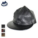 feel so easy/Reused Product REUSED LEATHER CAP メンズ/レディース ブラック/スウェードマルチ/ブラウンマルチ FREE