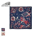 Indian インディアン BANDANA SCARF HANDPAINT メンズ/レディース ネイビー/ベージュ OS【インディアンモトサイクル インディアン...