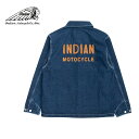 Indian インディアン Denim coveralls JKT INDIAN メンズ/レディース インディゴ M-XL