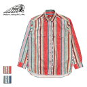 Indian インディアン All-over Pattern Work Shirt メンズ/レディース ストライプレッド/ストライプインディゴ M-XL