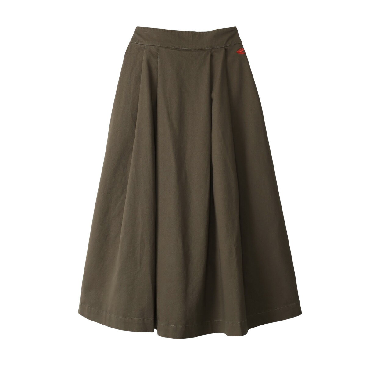 Le Pigeon Voyageur ル ピジョン ヴォワイヤジュール CHINO SKIRT レディース カーキ/ブラック/ネイビー/エクリュ M PGA3-24U006【チノスカート ロングスカート チノ スカート プリーツ 長い 長め ロング おしゃれ ブランド フレンチブランド 緑 黒 生成り】 2