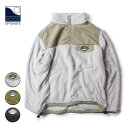 OFFSHORE オフショア FLEECE JACKET メンズ/レディース ライトベージュ/カーキ/ブラック S-XL OS19-1OW-004【ジャケット フリース メッシュ プルオーバー ロゴ おしゃれ ブランド ルームウェア フェス サーフ アウトドア 緑 黒】