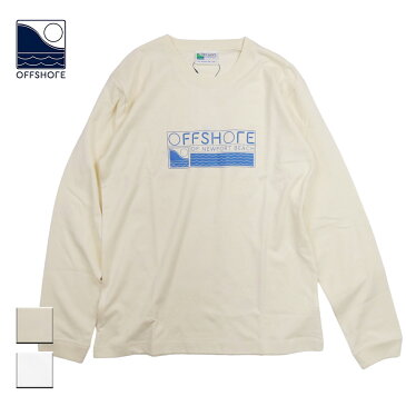 OFFSHORE オフショア OF FRONTLOGO L/S メンズ/レディース ナチュラル/ホワイト S-XL OS21-2CS-003【Tシャツ 長袖 ロングTシャツ ロゴ ブラントロゴ おしゃれ ブランド サーフ サーフブランド 白】