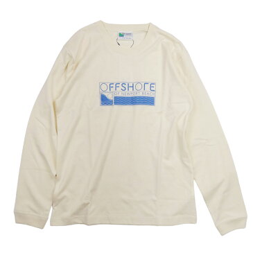 OFFSHORE オフショア OF FRONTLOGO L/S メンズ/レディース ナチュラル/ホワイト S-XL OS21-2CS-003【Tシャツ 長袖 ロングTシャツ ロゴ ブラントロゴ おしゃれ ブランド サーフ サーフブランド 白】