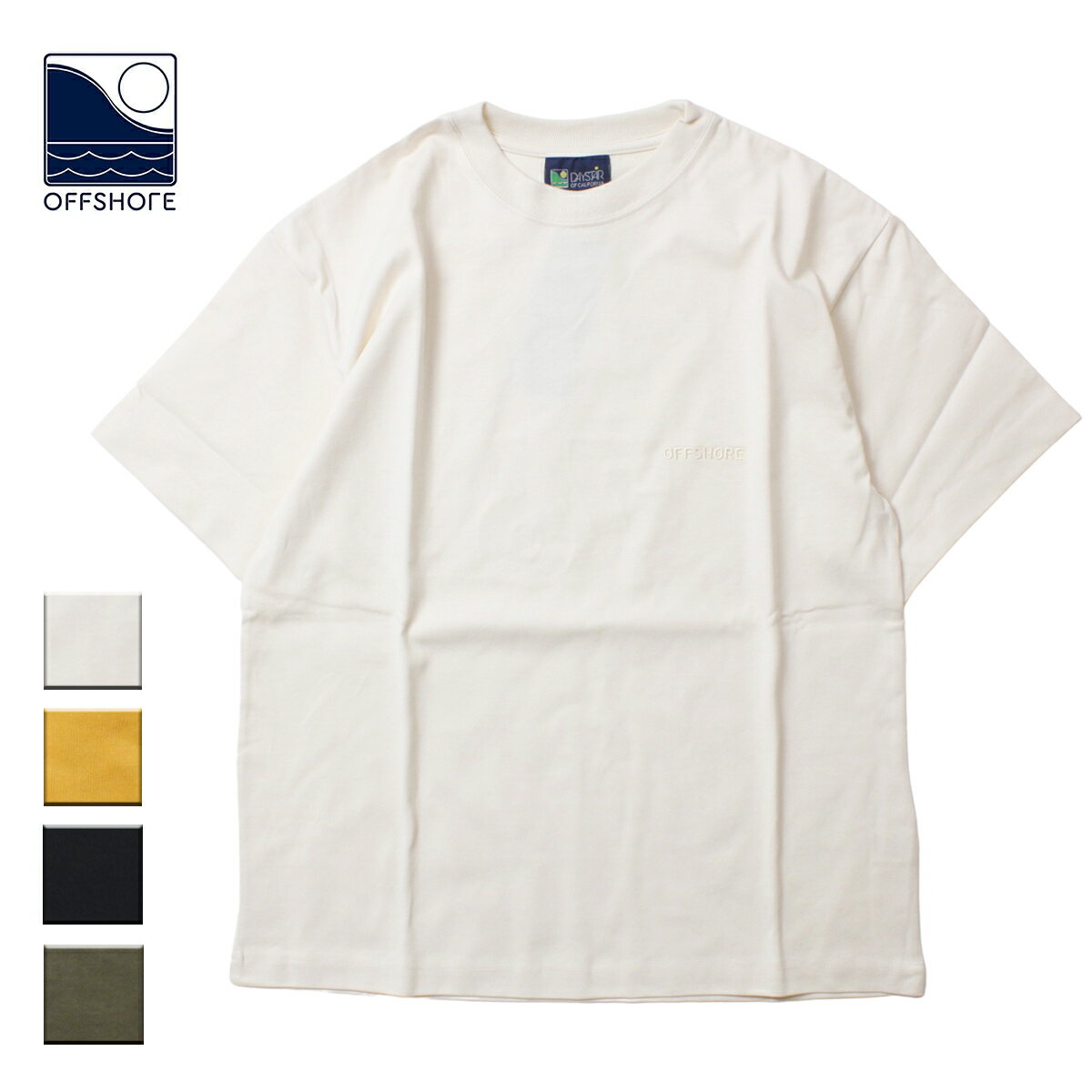 OFFSHORE オフショア DST PATO NUMBERING TEE メンズ/レディース ホワイト/イエロー/ブラック/カーキ S-XL OS21-2DS-009W【Tシャツ パトリシオ 半袖 日本製 カットソー 数字 数字ロゴ おしゃれ ブランド サーフ サーフブランド 白 黄色 黒 緑】