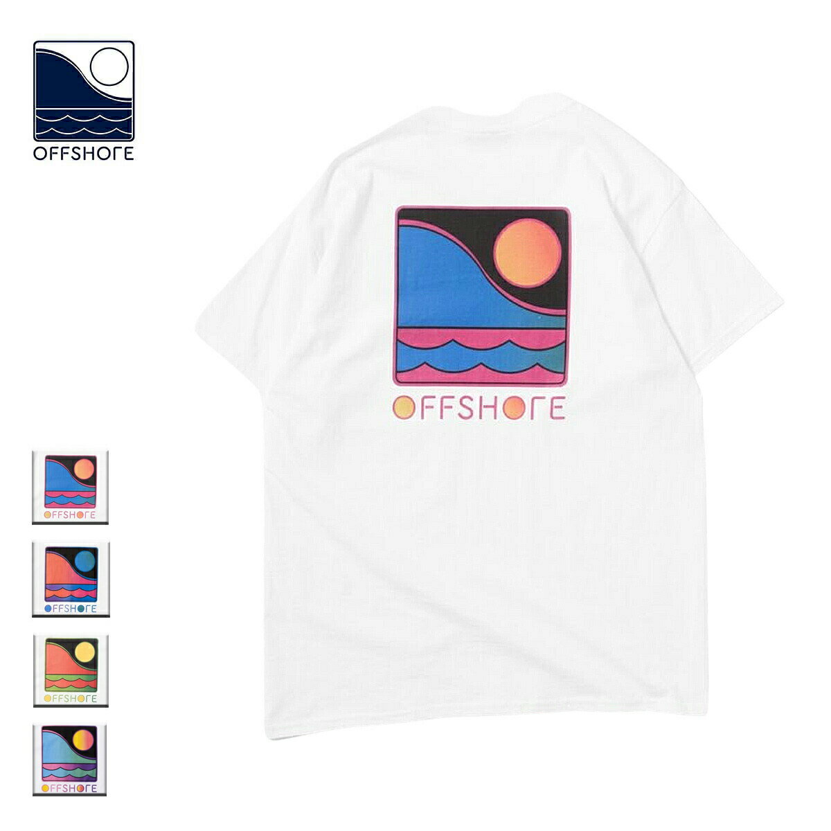 OFFSHORE オフショア DST GRADATION LOGO TEE メンズ/レディース ホワイト S-XL OS23-2DS-006