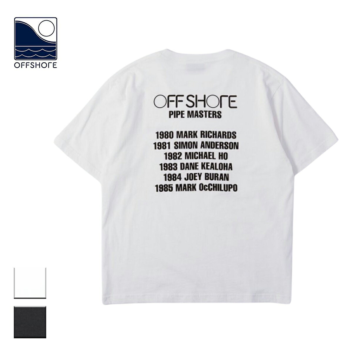 OFFSHORE オフショア PIPE MASTERS TEE メンズ/レディース ホワイト/ブラック S-XL OS24-2CS-005 