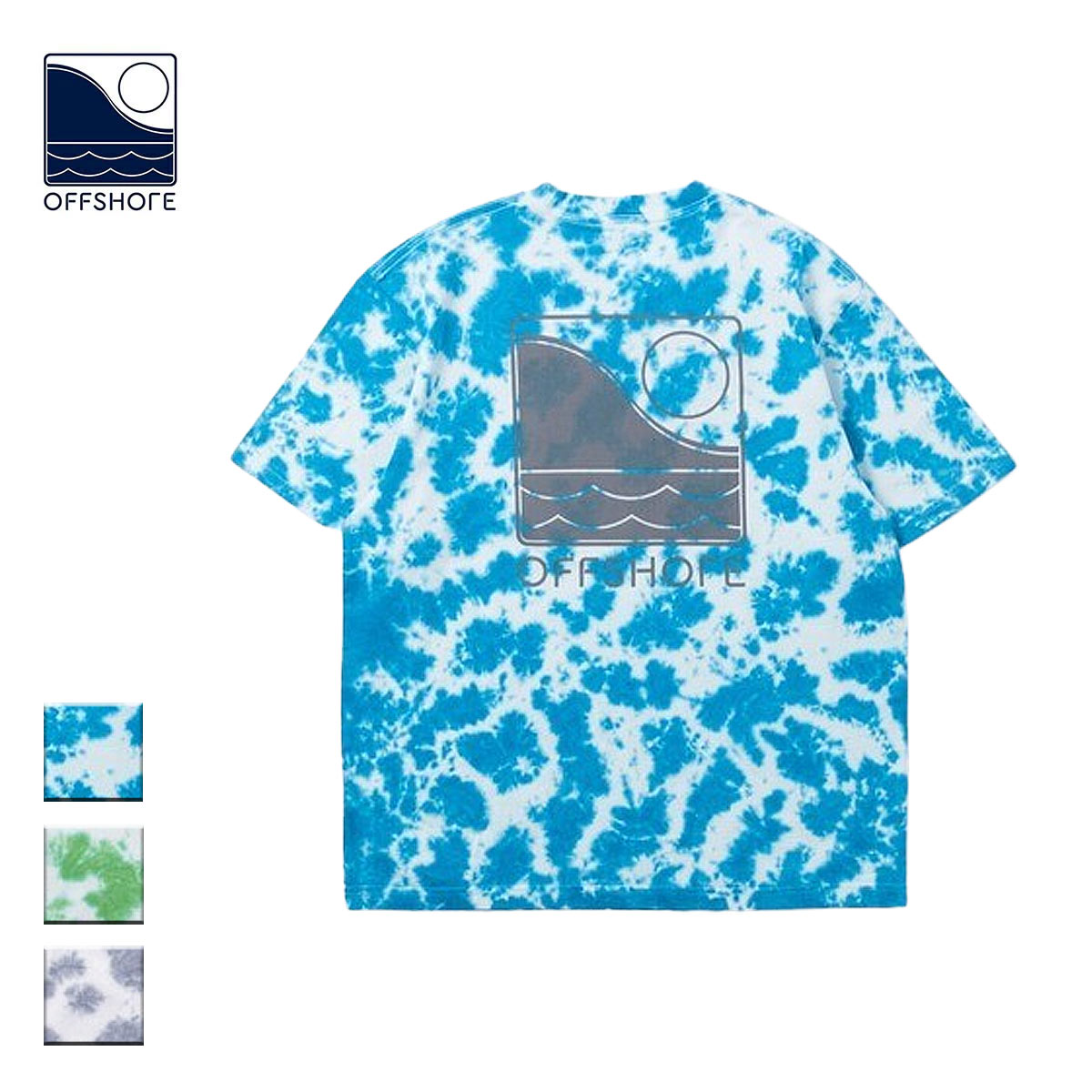 OFFSHORE オフショア TIE DYE LOGO TEE メンズ/レディース ライトブルー/ラ