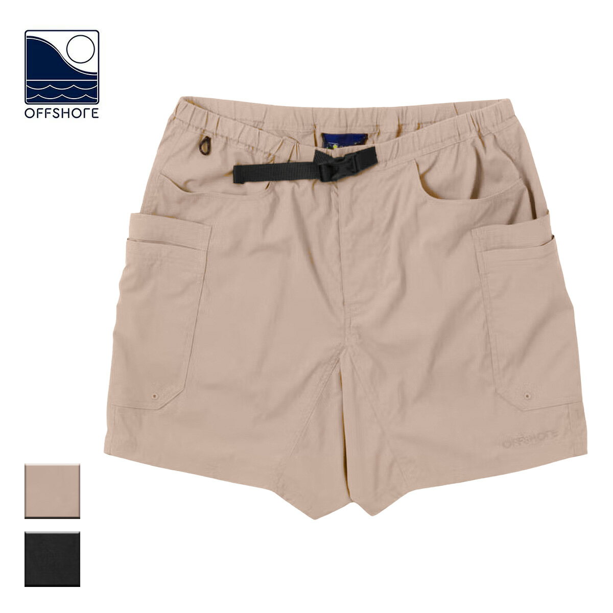 Rakuten - OFFSHORE オフショア UTILITY POCKETS SHORTS メンズ/レディース ベージュ/ブラック S-XL OS26-2PT-002 【ショートパンツ ハーフパンツ ショーツ 短パン 半ズボン パンツ ナイロン ナイロンパンツ ブランド おしゃれ サーフ キャンプ アウトドア サーフブランド 黒】