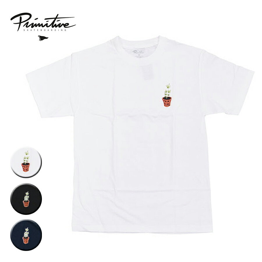 PRIMITIVE プリミティブ PLANTER TEE メンズ/レディース ホワイト/ブラック/ネイビー S-L PAPSU1755 OOO【Tシャツ 半袖 半袖Tシャツ カットソー プランター 植物 植木 ワンポイント スケート スケボー ストリート ブランド 白 黒 紺】