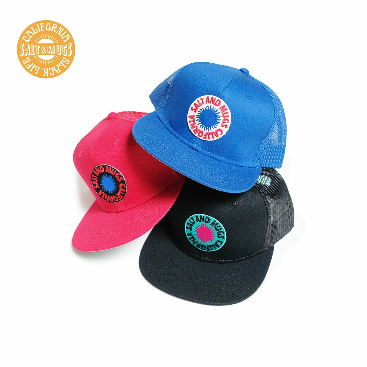 SALT&MUGS ソルトアンドマグス RHCP Circle Logo Pach Cap メンズ/レディース ブラック/ブルー/レッド FREE SMGD028